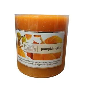 Chesapeake Bay Candle Home Scents Pumpkin Spice Orange Pillar Candle New‎ 3”x3”
